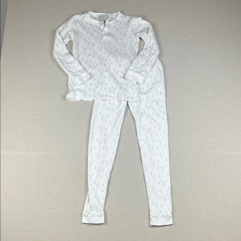 Smockingbird Pima Cotton Rabbit Henley Pajama set Size: 10